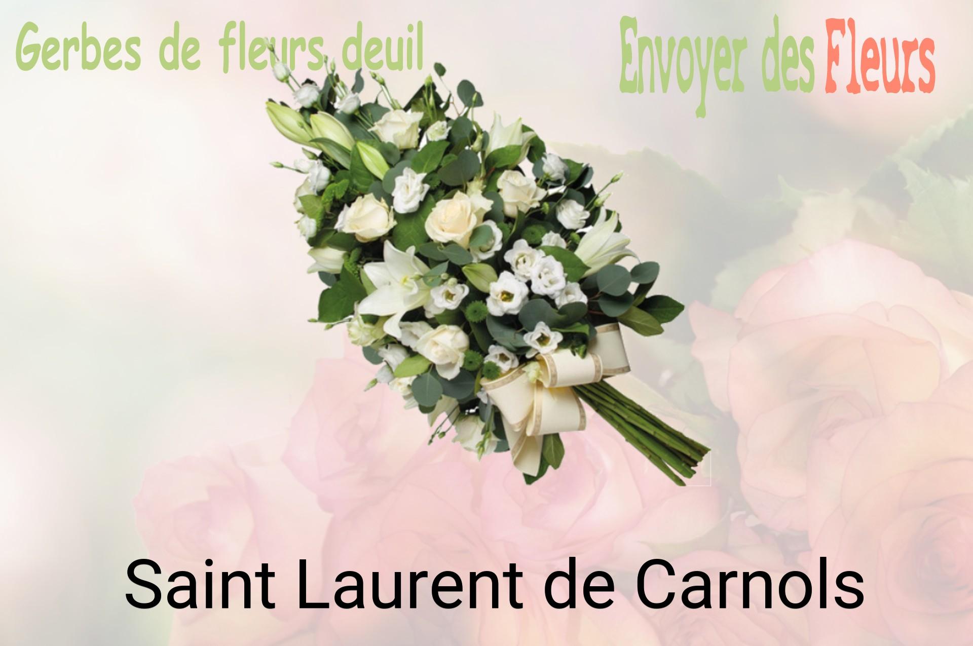 Gerbe de fleurs de deuil livrée à Saint-Laurent-de-Carnols